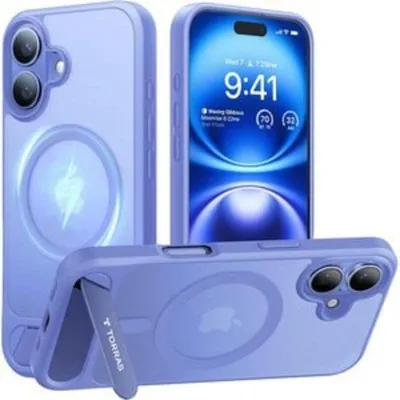 Funda para móvil Torras Pstand Series starre magnetische blaue Hülle für iPhone 16