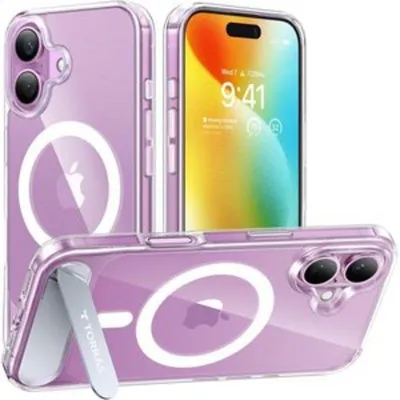 Funda para móvil Torras Pstand Series Transparent mit magnetischem Ständer für iPhone 16 Plus