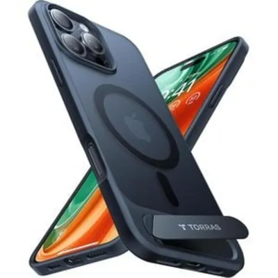 Funda para móvil Torras Pstand Magnetischer Ständer Schutz Schwarz für iPhone 16 Pro