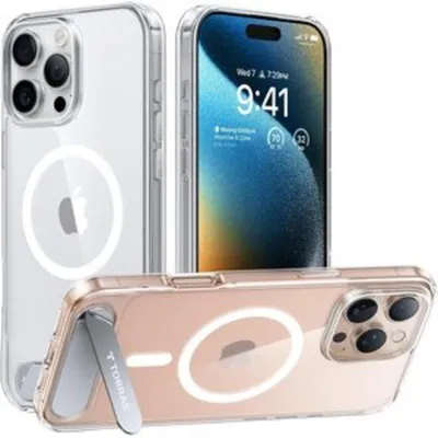Funda para móvil Torras Pstand Transparent mit magnetischem Ständer für iPhone 16 Pro