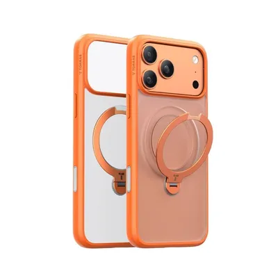 Funda für Handy Torras Ostand Spin Series Magnetischer Ständer Orange für iPhone 17 Pro