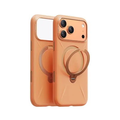 Funda für Handy Torras Ostand Spin Softune Series Orange für iPhone 17 Pro