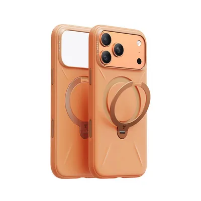 Handyhülle Torras Ostand Spin Softune Serie Orange mit Ständer für iPhone 17 Pro Max