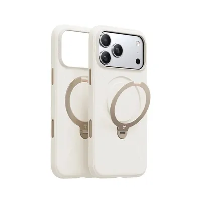 Handyhülle Torras Ostand Spin Softune Stand Weiß für iPhone 17 Pro