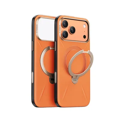 Funda für Handy Torras Ostand Spin Vegskin Series Orange für iPhone 17 Pro Max