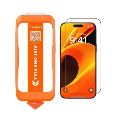 Displayschutz TORRAS iPhone 17 Pro Gehärtetes Glas Transparent