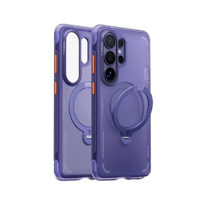 Handyhülle Torras Ostand Spin Air Series Ständer Lila für Galaxy S26 Ultra