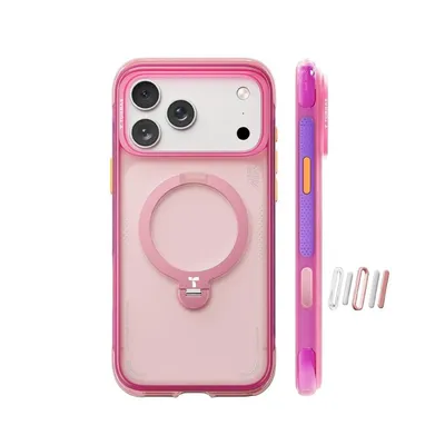 Funda für Handy Torras Ostand Q3 Air Magnetischer Ständer Neon Pink für iPhone 17 Pro