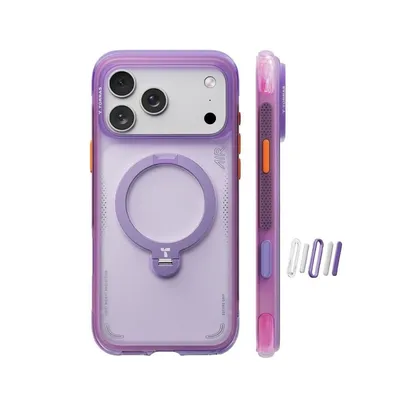 Handyhülle TORRAS Ostand Q3 Air Aurora Purple mit Ständer für iPhone 17 Pro Max