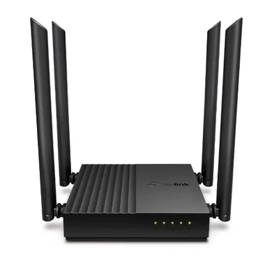 Router TP-Link Archer C64 Dual-Band WiFi 5 1200Mbit/s Gigabit MU-MIMO Schwarze 4 Antennen