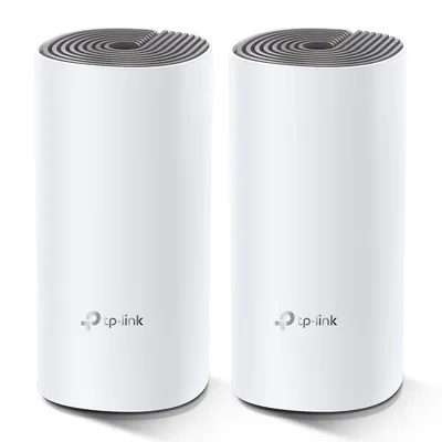 TP-Link Deco E4 (2-pack) Dual-Band (2,4 GHz/5 GHz) Wi-Fi 5 (802.11ac) Weiß, Grau Intern