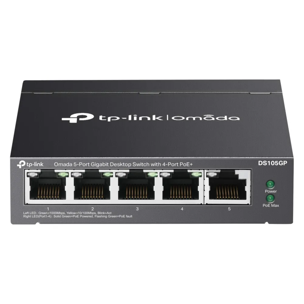 TP-Link Omada 5-Port Gigabit Desktop Switch With 4-Port Poe Port: 4x