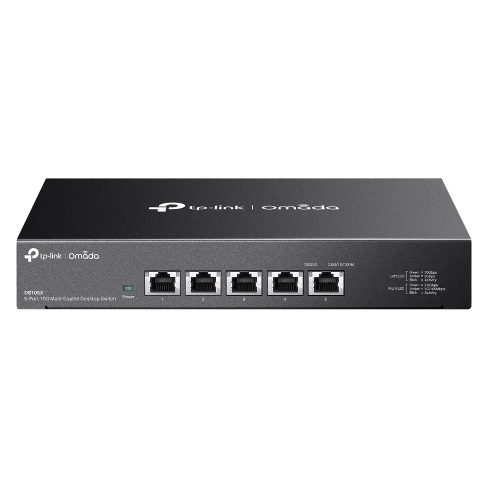 TP-Link OMADA 5-PORT 10G MULTI-GIGABIT DESKTOP SWITCH PORT: 5X 10G RJ45