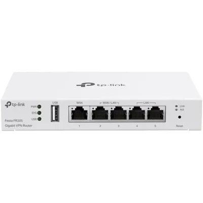TP-Link Festa FR205 Managed VPN-Router 5 Gigabit-Ports 1 USB-WAN-Port