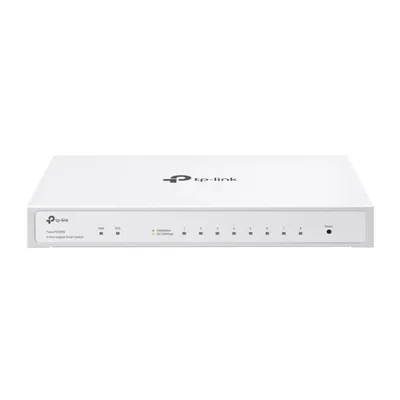 TP-Link 8-Port Intel Gigabit Switch, Managed, PoE, Lüfterlos, Weiß