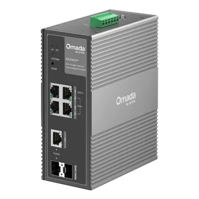 TP-Link IES206GPP Managed Gigabit Switch 4 Ports PoE+ 120W DC/PoE Rack Wandmontage