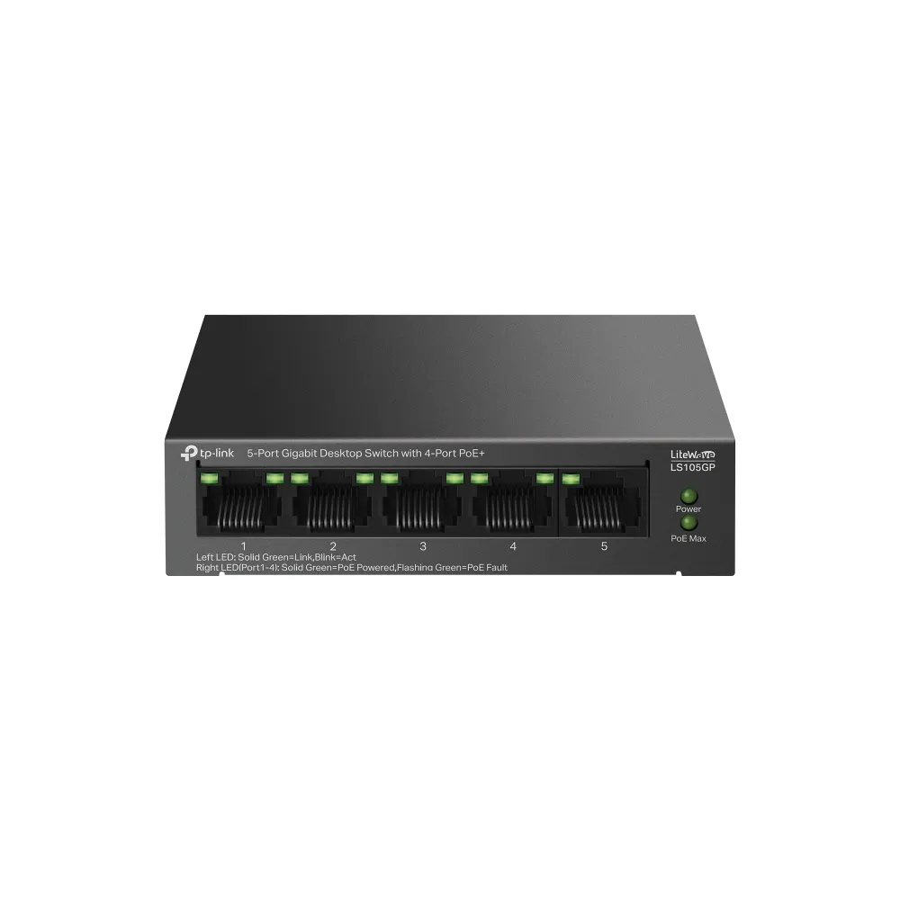 Switch TP-LINK LS105GP 4xGB PoE+ 1xGB 65W Switch TP-LINK LS105GP 4xGB PoE+ 1xGB 65W
