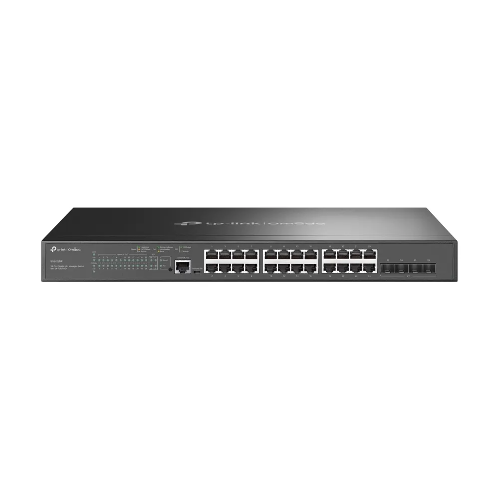 TP-Link TL-SG3428MP 24x Gigabit PoE+ 4x SFP 384W L2+ Professioneller Rack-Managed-Switch