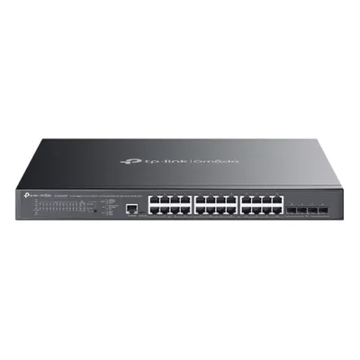 TP-Link Switch, 24 Gigabit-Ports, 4 SFP+ L2+, verwaltet, PoE++, 500 W, Rack, 1 HE