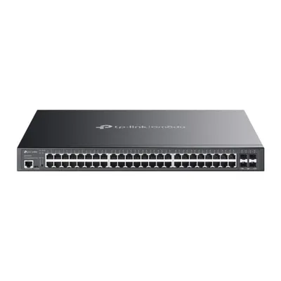TP-Link SG3452XMPP Switch, 48 Gigabit PoE++-Ports, 4 SFP+ 10GbE, 750 W, Rack, 1 HE