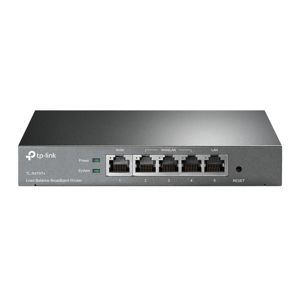Router TP-LINK TL-R470T+ Fast Ethernet Multi-WAN 100Mbps Schwarz 5 Ports