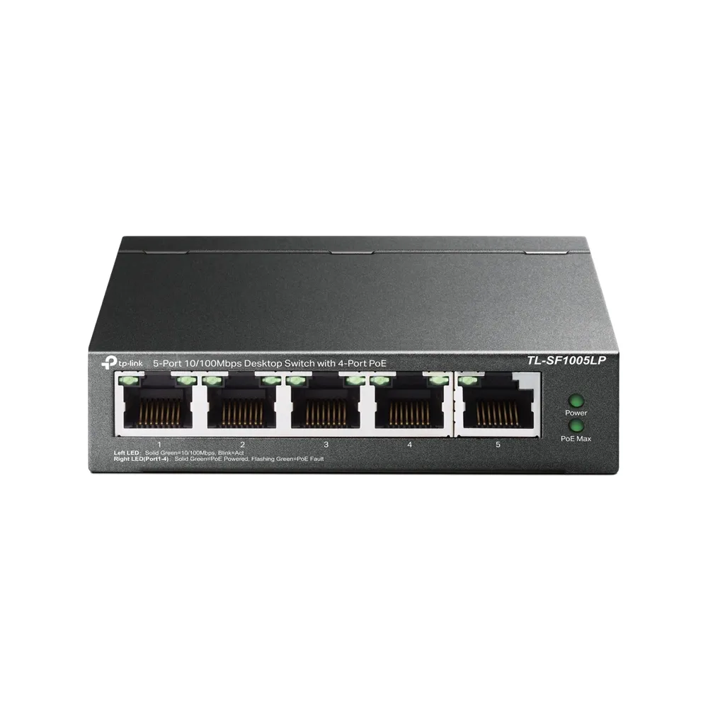 TP-Link TL-SF1005LP Netzwerk-Switch Unmanaged Fast Ethernet (10/100) Power over Ethernet (PoE) Schwarz