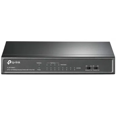 TP-Link TL-SF1008LP Netzwerk-Switch Unmanaged Fast Ethernet (10/100) Power over Ethernet (PoE) Schwarz