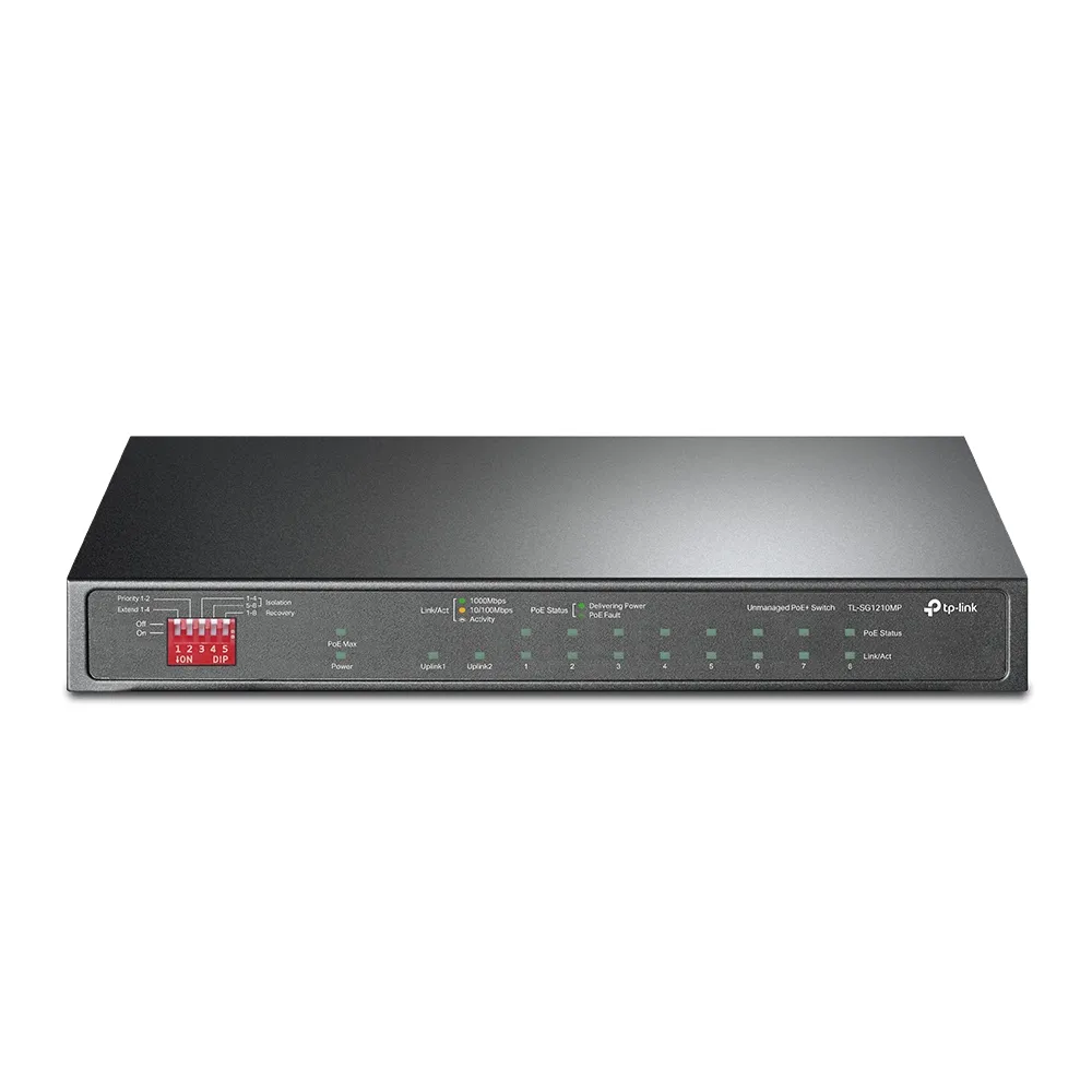 Switch TP-Link TL-SG1210MP 9-Port Gigabit PoE+ Unmanaged Switch 123W