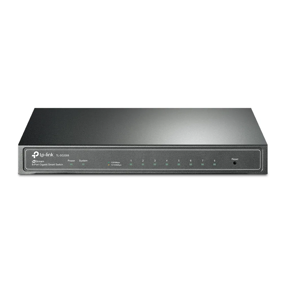TP-Link TL-SG2008 Managed L2 Gigabit Ethernet (10/100/1000) Schwarz
