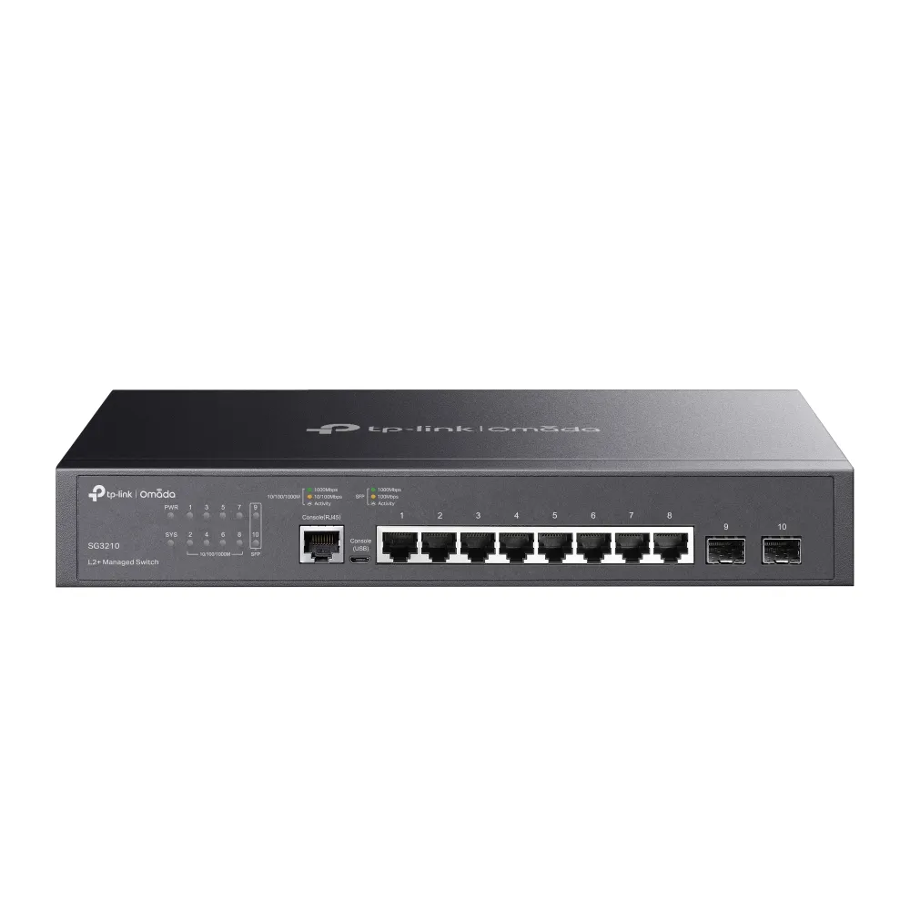 TP-Link JetStream TL-SG3210 Netzwerk-Switch L2/L3 Gigabit Ethernet (10/100/1000) 1U Schwarz
