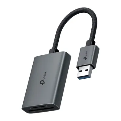 Kartenleser TP-Link UA430 USB-C MicroSD SD Grau Kompatibel Android iOS