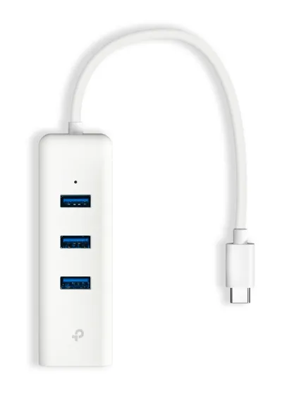 Netzwerkadapter TP-Link UE330C USB-C 3xUSB 3.0 Hub 1xRJ45 Weiß