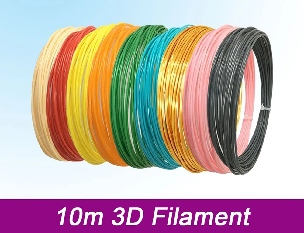 TPFNet 3D-Drucker-Stift PLA-Filament für 3D Drucker Stift - 3D-Malerei - Kinderspielzeug, DIY-Geschenk für Kinder - Farb PLA Filament Orange - 10m