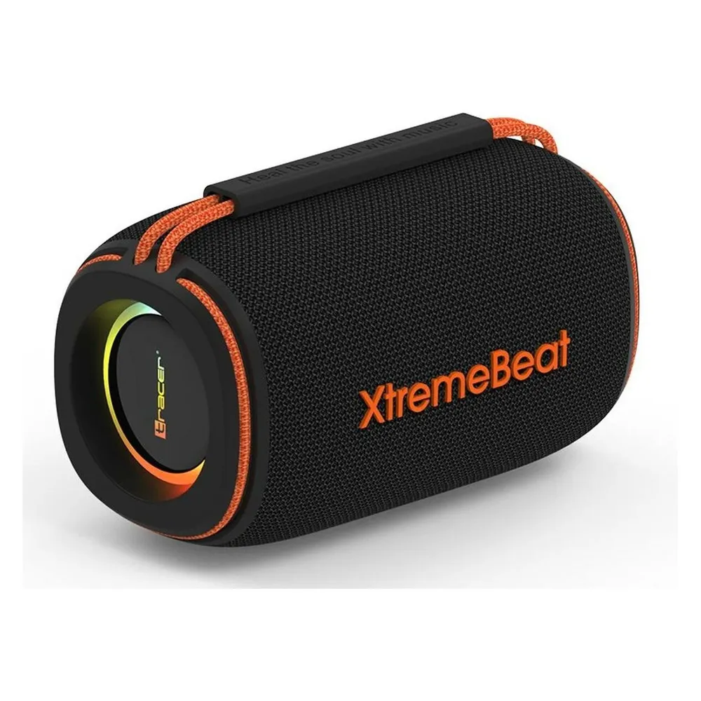 Lautsprecher Tracer Tragbar Wireless 10 W Bluetooth USB-C Wasserfest LED Schwarz Orange
