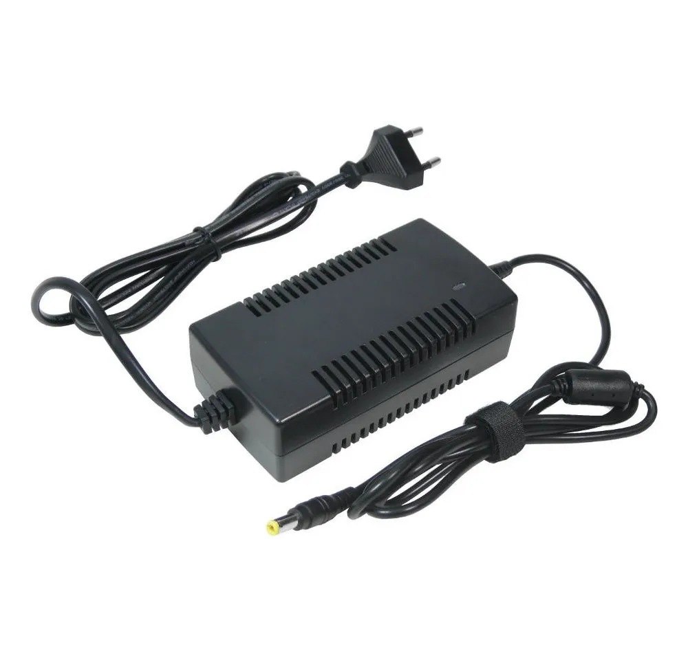 Trade-Shop Ladegerät passend für 36V Akkus mit 5,5mm x 2,1mm Rundstecker Anschlus Netzteil (Länge: ca. 2m / Stecker: 5,5mm x 2,1mm / mit LED-Ladestandsanzeige)