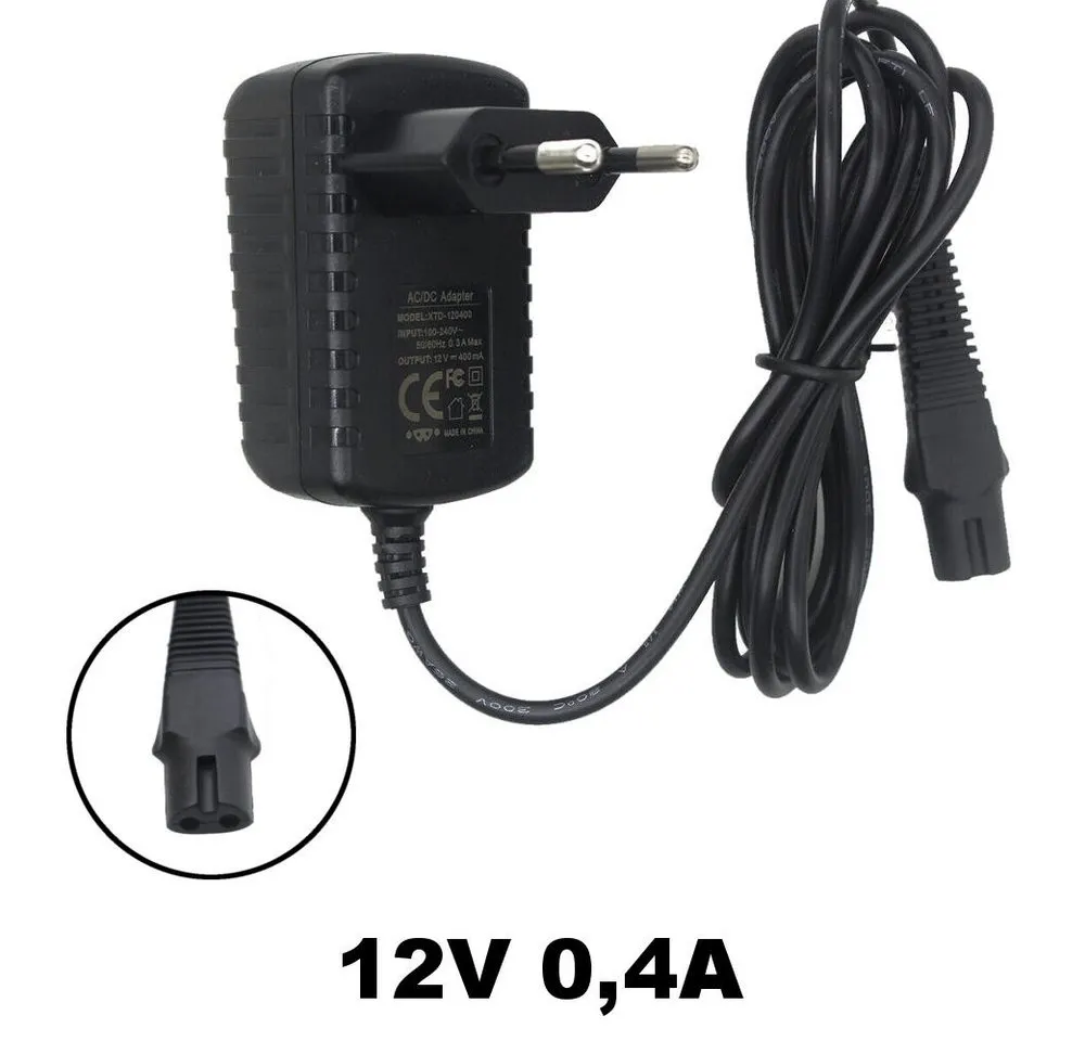 Trade-Shop Ladegerät passend für Braun Rasierer Series 3 Model 330s-4 320s-4 Netzteil (Ladekabel / 12V 0,4A)