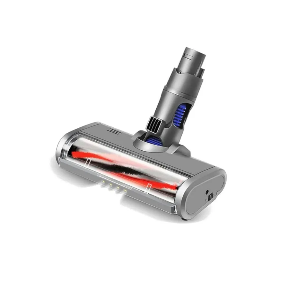 Trade-Shop Turbodüse passend für Dyson V6 DC58 DC59 DC61 DC62 DC74 Staubsauger, Hartbodendüse / Parkettdüse / Softroller mit LED an der Vorderseite