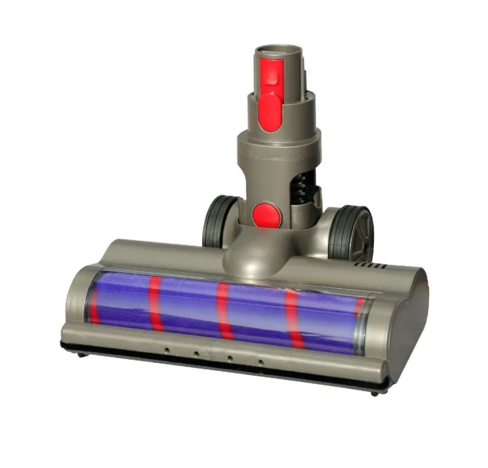 Trade-Shop Turbodüse Softroller Bodendüse passend für Dyson V7 V8 V10 V11 V15 SV10 SV12, Zubehör für Dyson 966489-08, 966489-11, 966489-04, 966489-12, 966489-15, motorisiert, LED an der Vorderseite, Drehkippgelenk, Gummi-Laufrollen