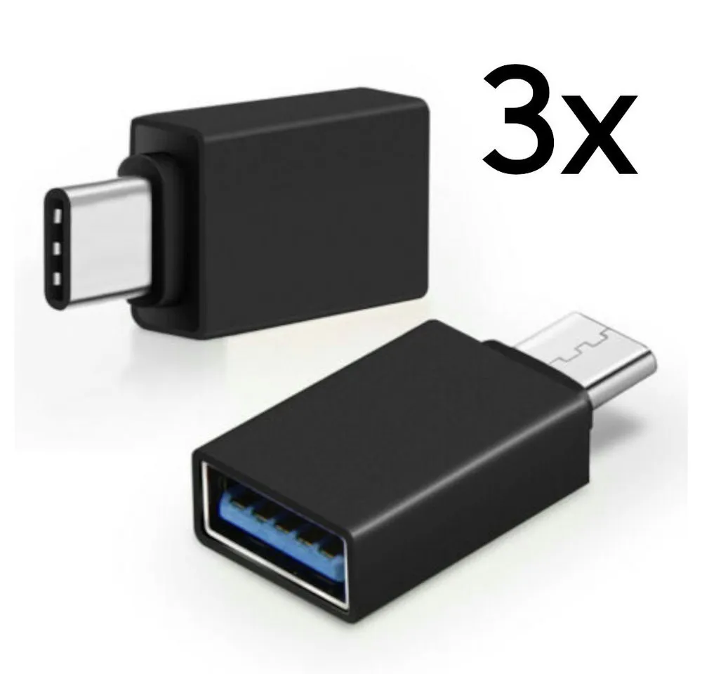 TradeNation Adapter USB C auf USB A 3.0 OTG USB-Stick für MacBook Samsung Buchse USB-Adapter USB-C zu USB 3.0 Typ A, Plug & Play OTG