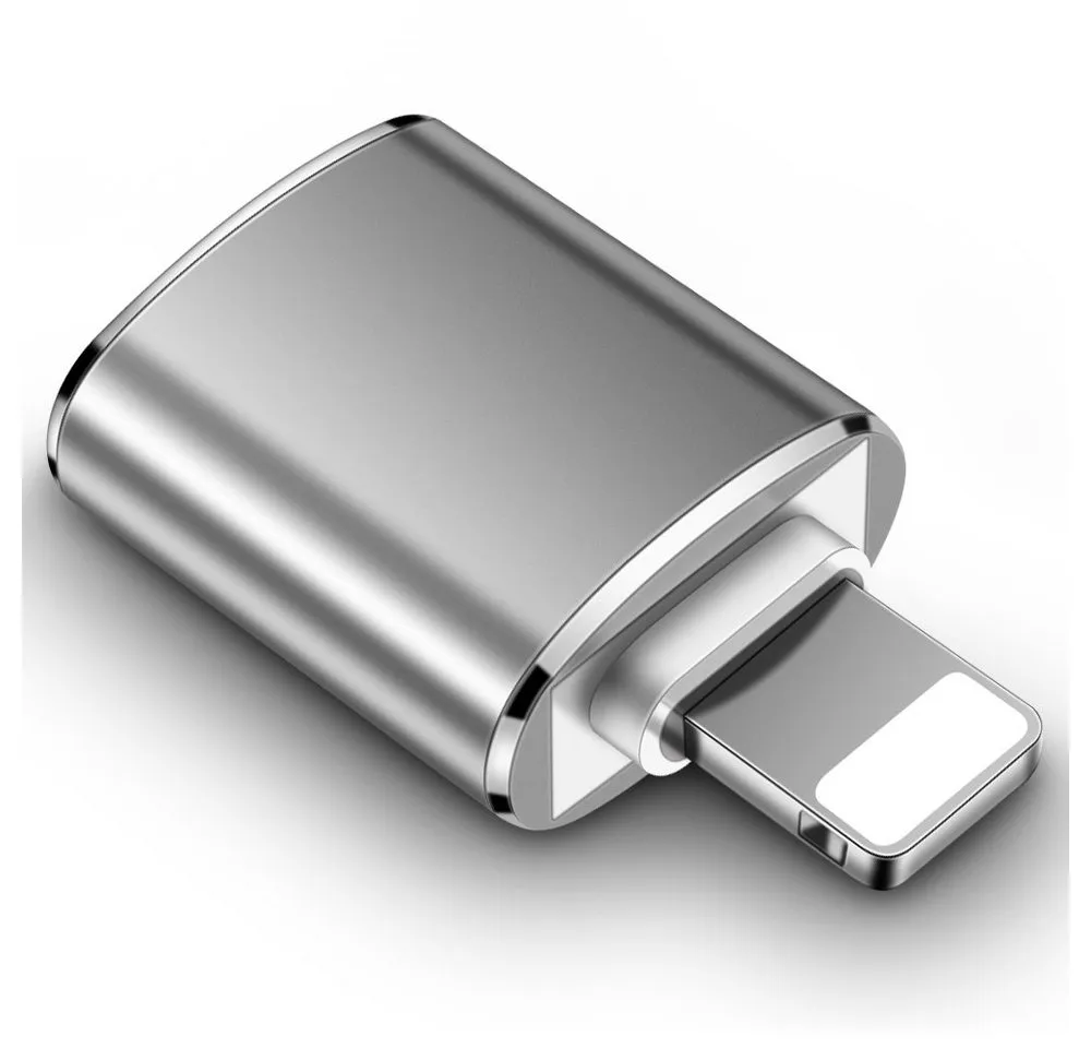 TradeNation USB A 3.0 auf Lightning Adapter OTG iPhone iPad USB-Stick Daten Laden Smartphone-Adapter Lightning zu USB 3.0 Typ A, Schnelles Laden, Plug & Play, USB 3.0