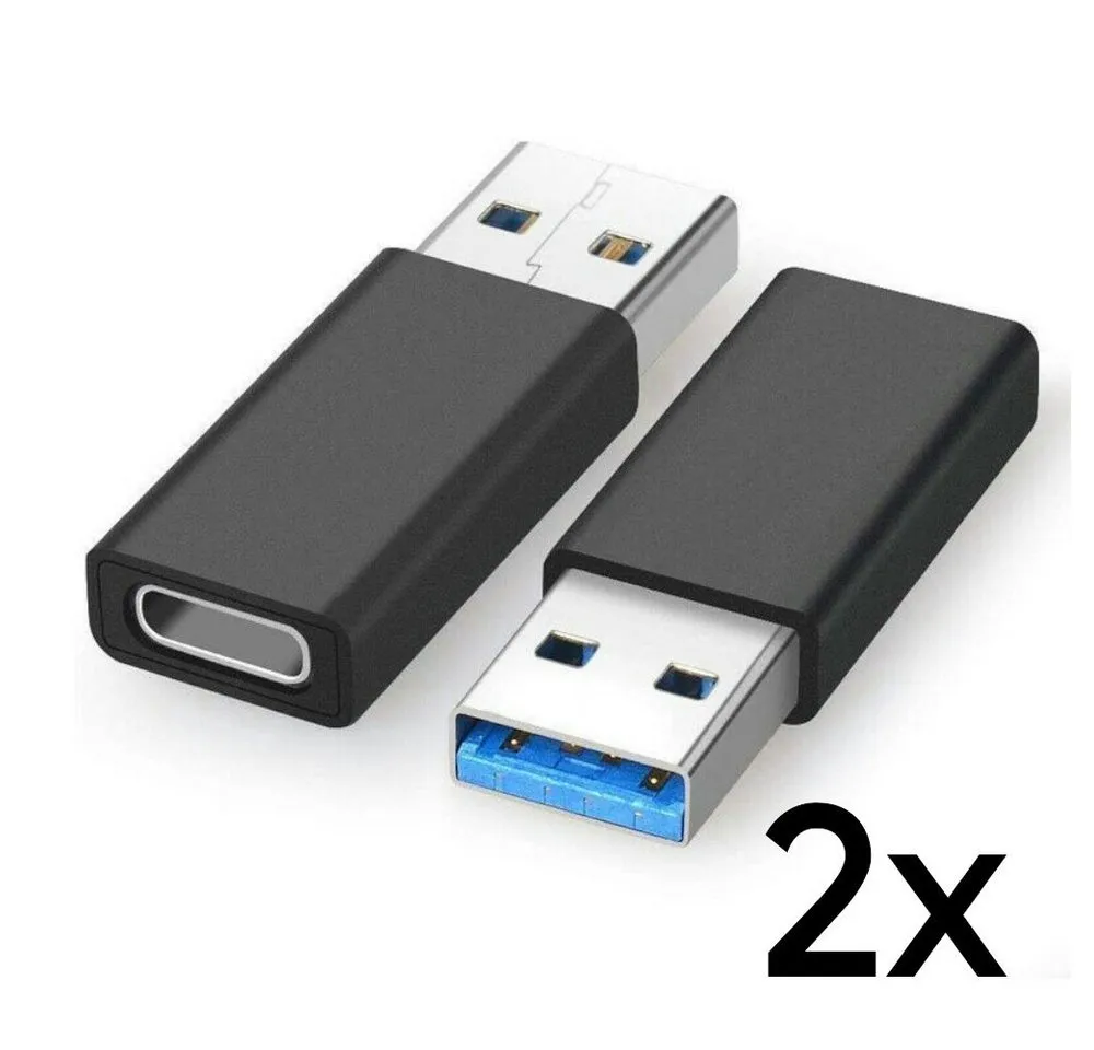 TradeNation USB Adapter Stecker USB C OTG Ladeadapter Konverter USB A auf USB C Smartphone-Adapter USB 3.0 Typ A zu USB-C, Plug and Play OTG USB 3.0
