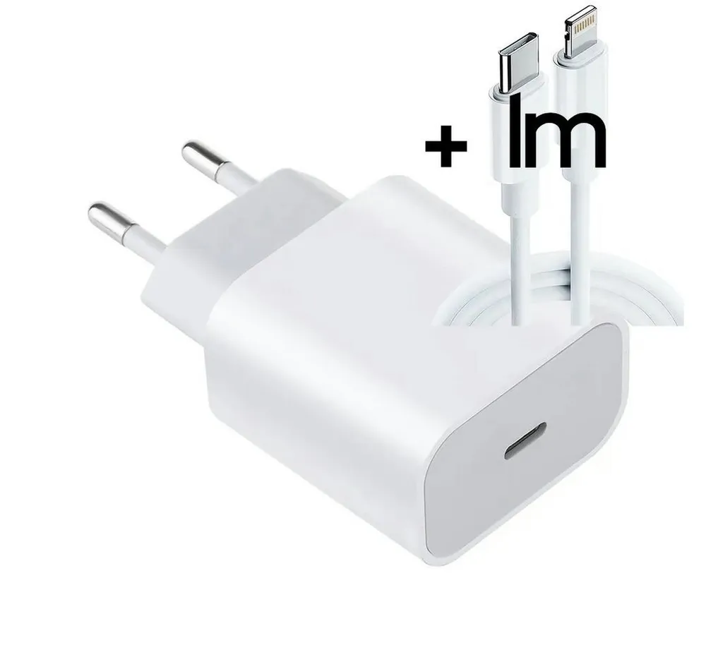 TradeNation USB C Schnell Ladegerät für iPhone 15 14 13 12 Netzteil Power Adapter Smartphone-Ladegerät (Ladegerät + Kabel, 1-tlg., 100/200 cm Lightning Kabel iPhone Ladekabel, iPhone 14 13 12 11 PRO/14 13 12 11 Pro max/12mini/X/XR/SE 2022 2020)