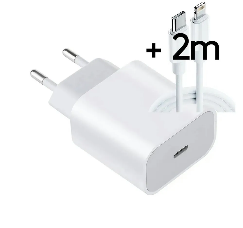TradeNation USB C Schnell Ladegerät für iPhone 15 14 13 12 Netzteil Power Adapter Smartphone-Ladegerät (Ladegerät + Kabel, 1-tlg., 100/200 cm Lightning Kabel iPhone Ladekabel, iPhone 14 13 12 11 PRO/14 13 12 11 Pro max/12mini/X/XR/SE 2022 2020)