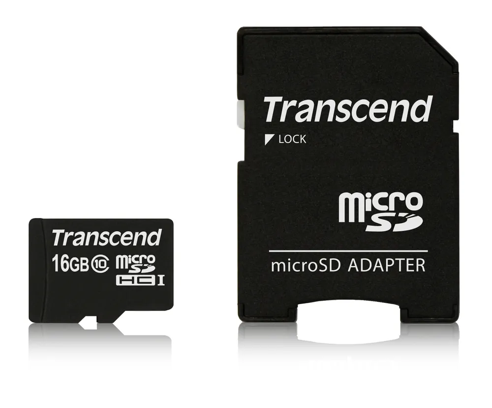 Transcend Flash-Speicherkarte (microSDHC/SD-Adapter | ts16gusdhc10 |