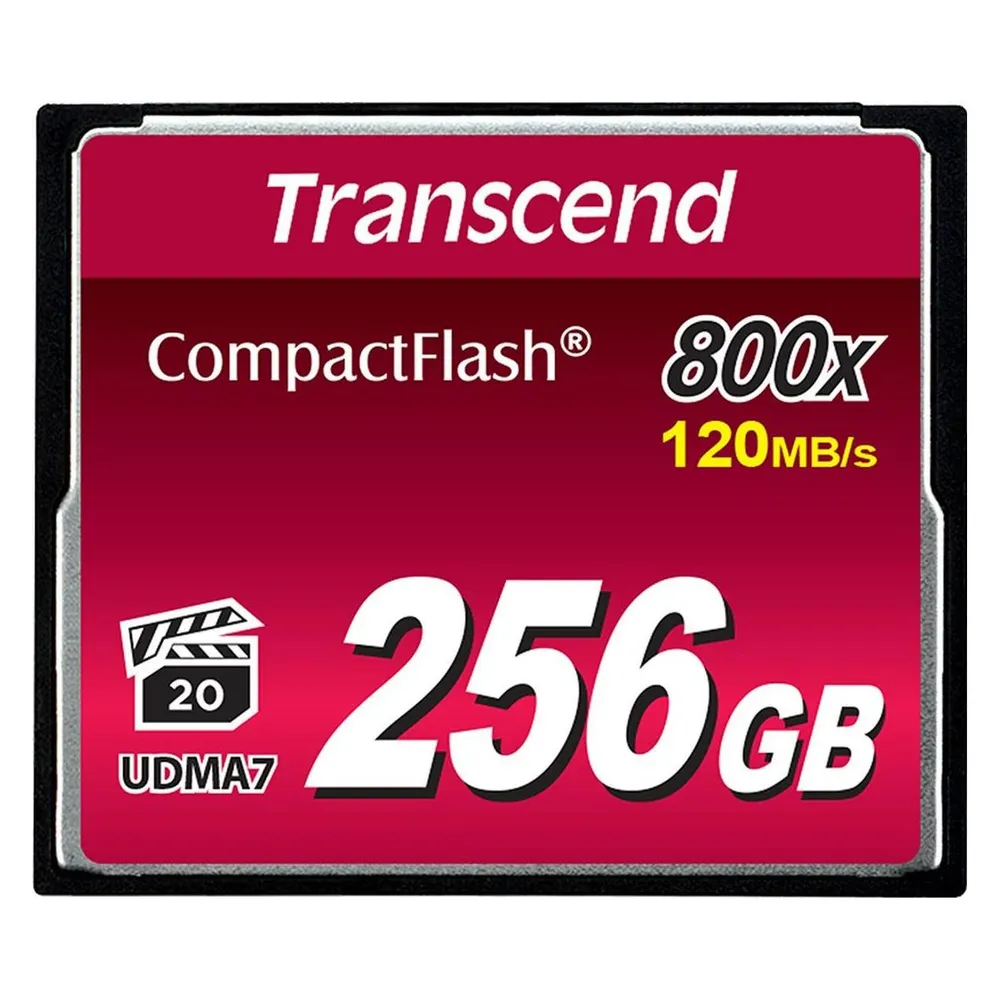 Transcend CF Card 256GB MLC 800x R: 120M