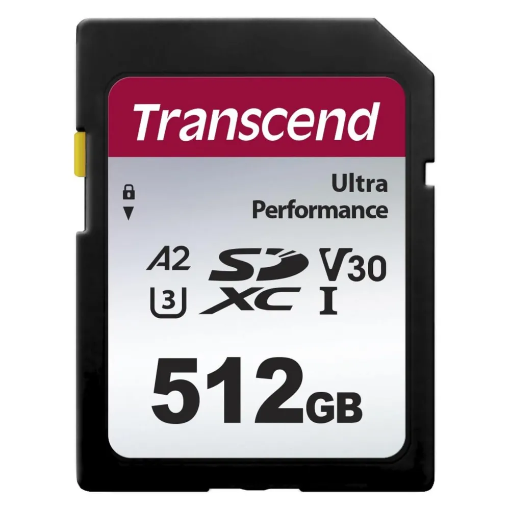 Transcend SD Card SDXC SDC340S 160/90 MB/s (512 GB, SDXC, U3, UHS-I)