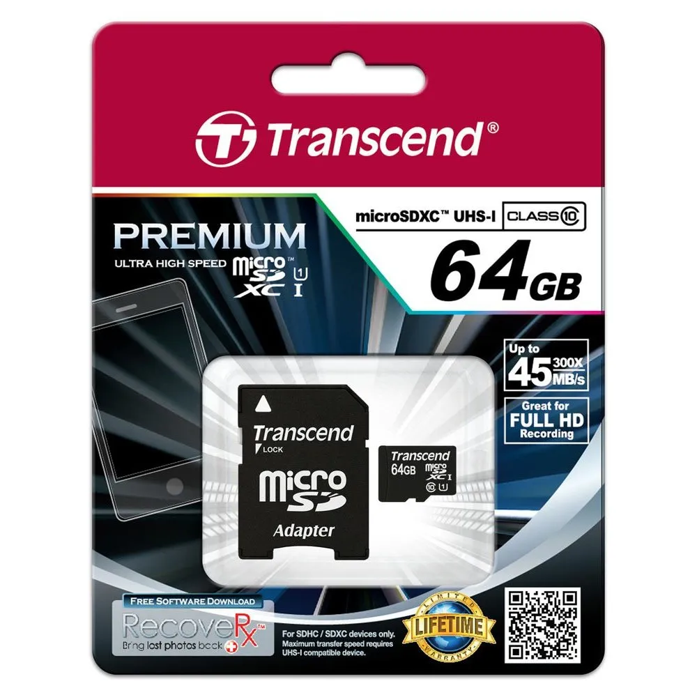 Transcend TS64GUSDU1 | ts64gusdu1 | Flash-Speicherkarte