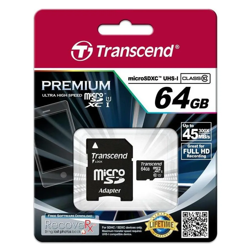 Transcend microSDXC Premium 400x UHS-I