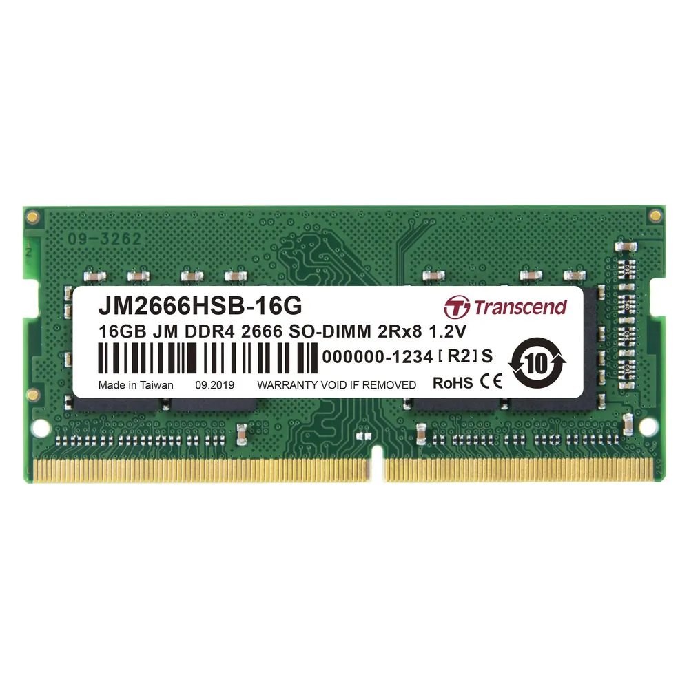 Arbeitsspeicher RAM Transcend JetRam JM2666HSB-16G 16GB 1x16GB DDR4 2666MHz CL19 SO-DIMM