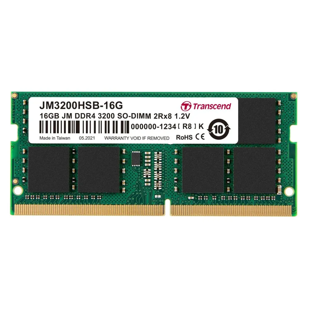 Arbeitsspeicher RAM Transcend JetRam JM3200HSB-16G 16GB DDR4 3200MHz CL22 SO-DIMM